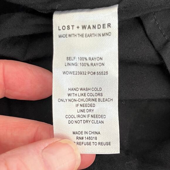 Lost + Wander Sleeveless Flora Garden Asymmetric Ruffled Midi Dress Large NWT - Picture 11 of 13